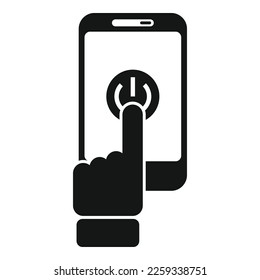 Phone turn off icon simple vector. Smart consumption. Money care