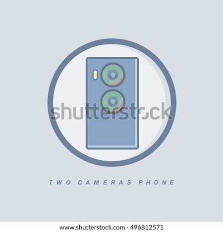 The phone with two cameras.(EPS10 Art vector)