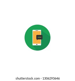 phone typing message graphic element Illustration template design