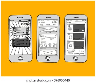 Phone UI Wire frame