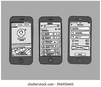 Phone UI Wire frame