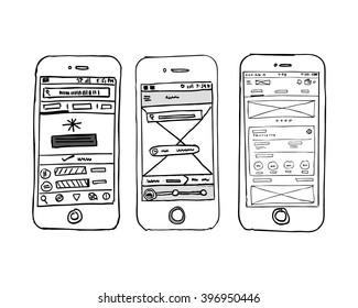 Phone UI Wire frame