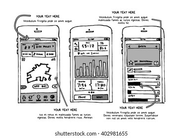 Phone UI Wire frame