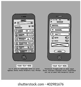Phone UI Wire frame