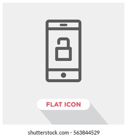 Phone unlock vector icon