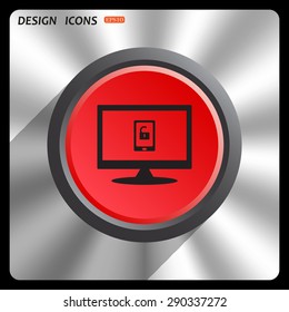 phone is unlocked. icon. vector design