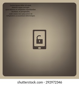 phone is unlocked. icon. vector design