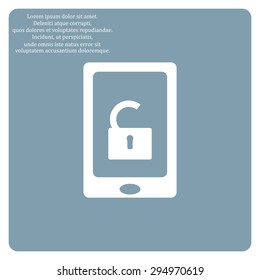 phone is unlocked. icon. vector design