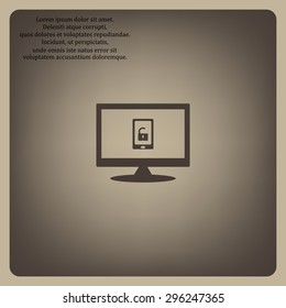 phone is unlocked. icon. vector design