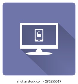 phone is unlocked. icon. vector design