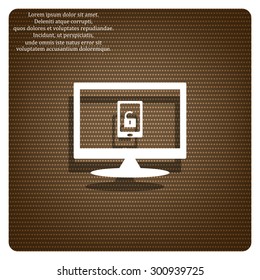 phone is unlocked. icon. vector design