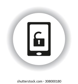 phone is unlocked. icon. vector design