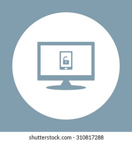phone is unlocked. icon. vector design