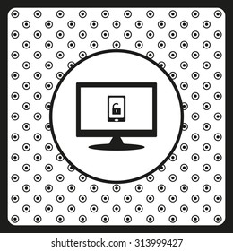 phone is unlocked. icon. vector design