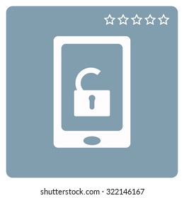 phone is unlocked. icon. vector design