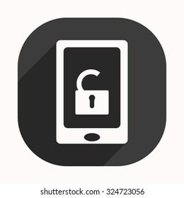 phone is unlocked. icon. vector design