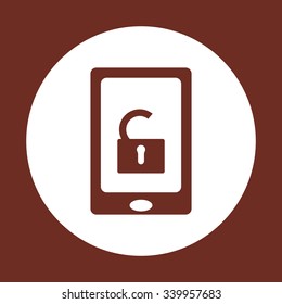 phone is unlocked. icon. vector design