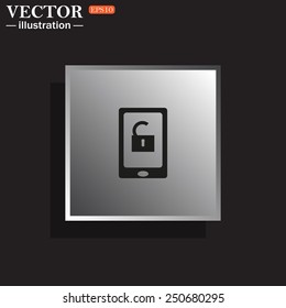 phone is unlocked, vector, EPS 10