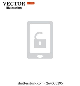 phone is unlocked, vector, EPS 10