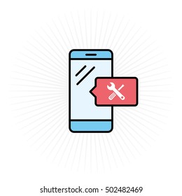 Phone & Update, Support Icon