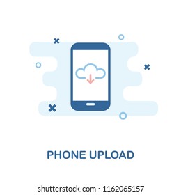 Phone Upload creative icon. Simple element illustration. Phone Upload concept symbol design from mobile phone collection. Can be used for web, mobile and print. web design, apps, software, print.