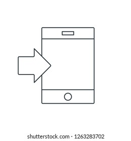 phone upload modern style vector icon. you can use for ux and ui designs. 