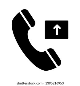 phone upload vector glyph flat icon
