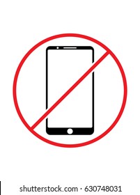  Phone usage not allowed vector sign