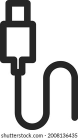 Phone USB, illustration, vector on a white background.