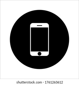 vector de teléfono con pantalla blanca en blanco aislada en el fondo. Pasos 10