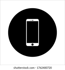Telefonvektorgrafik mit weißem leerem Bildschirm einzeln auf Hintergrund. eps10