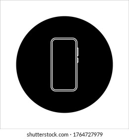 Telefonvektorgrafik mit weißem leerem Bildschirm einzeln auf Hintergrund. eps10