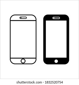 phone vector with blank white screen isolated on white background. eps 10