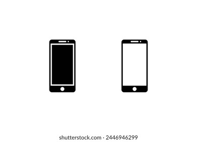 phone vector with blank white screen isolated on white background. eps 10