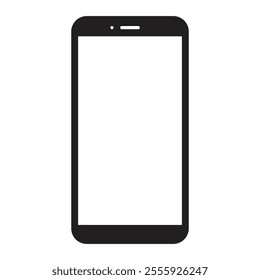 phone vector with blank white screen isolated on white background