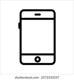 phone vector with blank white screen isolated. For mobile concept and web design. vector illustration