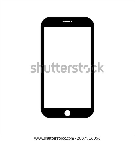 phone vector with blank white screen isolated on white background. eps 10