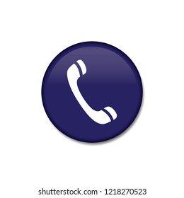 Phone vector button, web design element