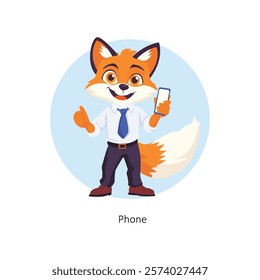 Phone vector character illustration. EPS 10 File