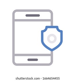 icono de línea de color de vector de teléfono 