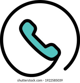 phone vector colour line icon