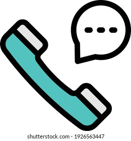 phone vector colour line icon