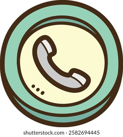 Phone vector doodle illustration and graphic