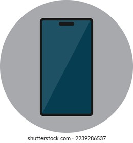Phone vector drawing. Iphone 14 Pro Max. EPS File.
