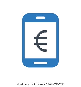 phone vector glyph color icon 