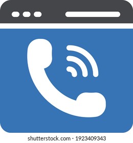icono de color de glifo vector de teléfono