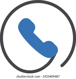 icono de color de glifo vector de teléfono
