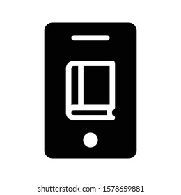 phone vector glyph flat icon 