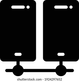 phone vector glyph flat icon