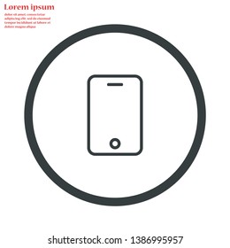 phone vector icon 10 eps , Lorem ipsum Flat design
